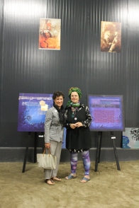 with Marisa Cortes and her work, artist and curator